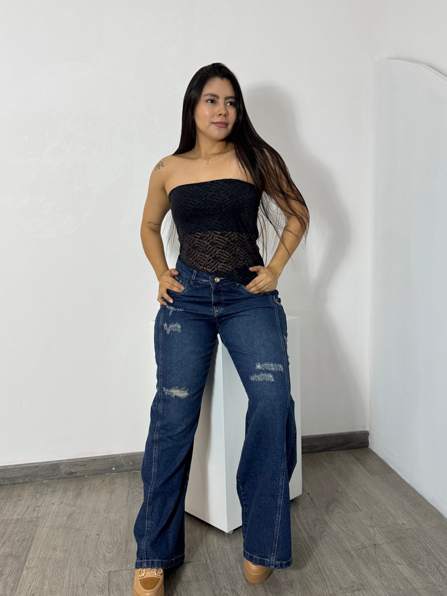 Wide leg con diseño