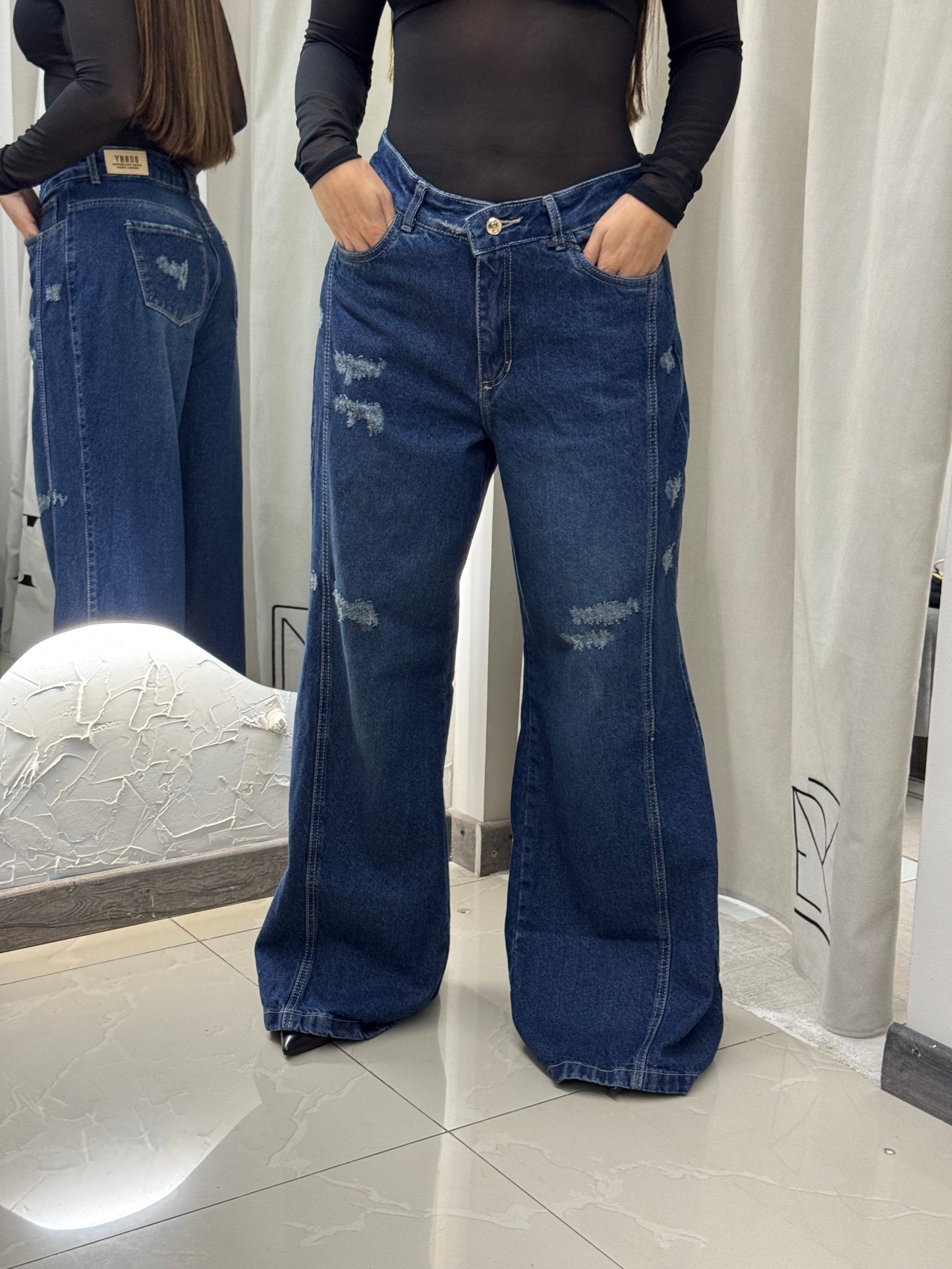 Wide leg con diseño