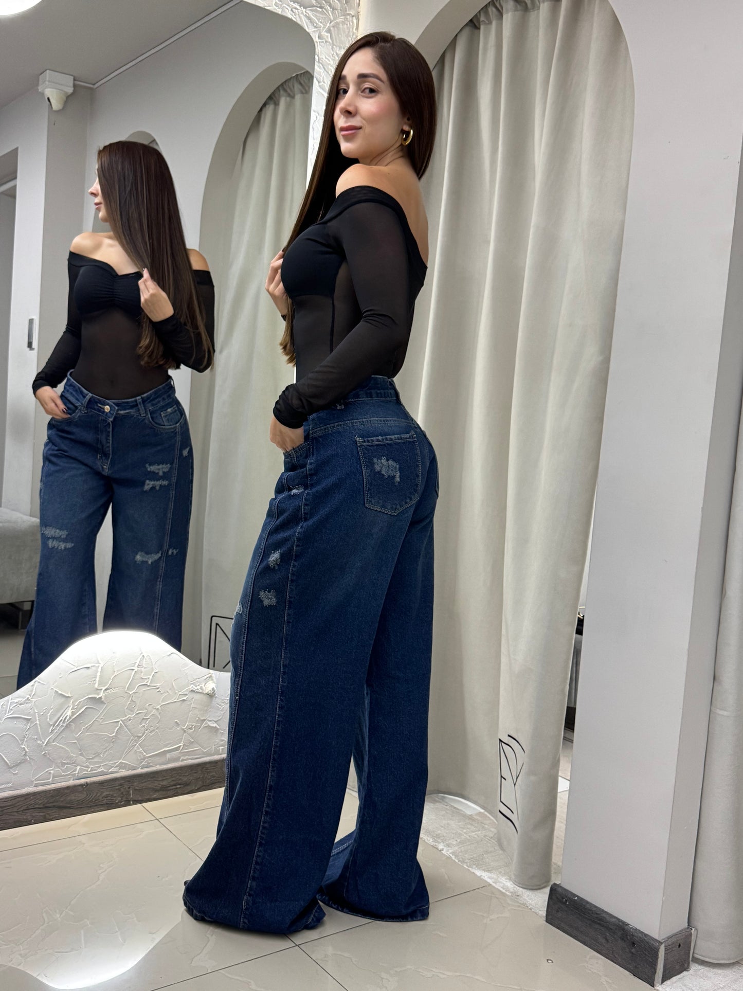 Wide leg con diseño