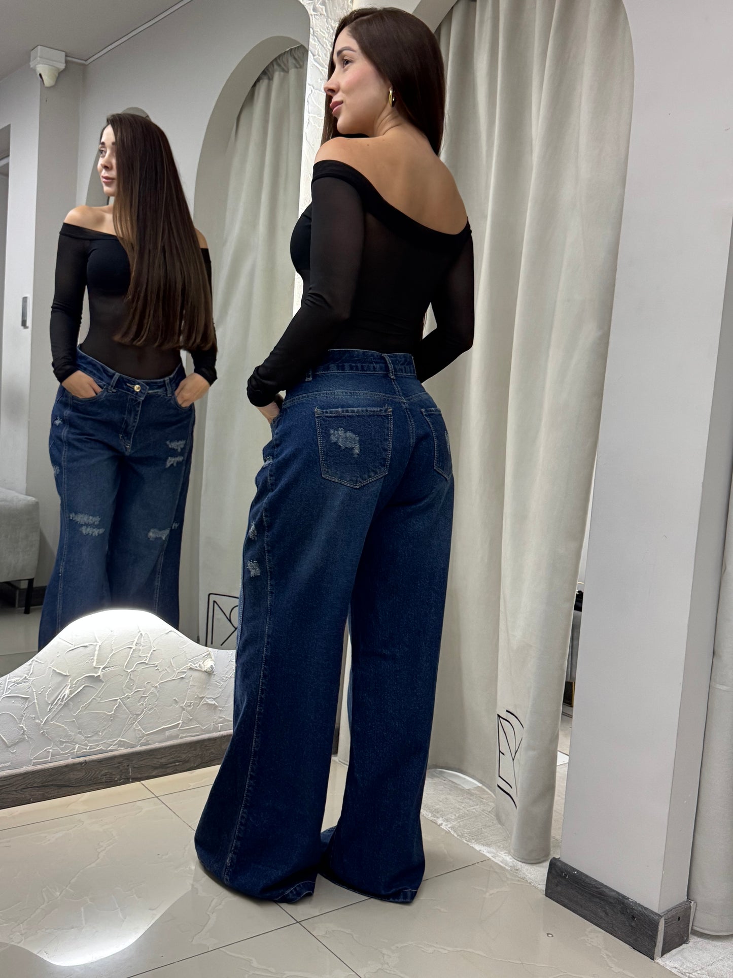 Wide leg con diseño