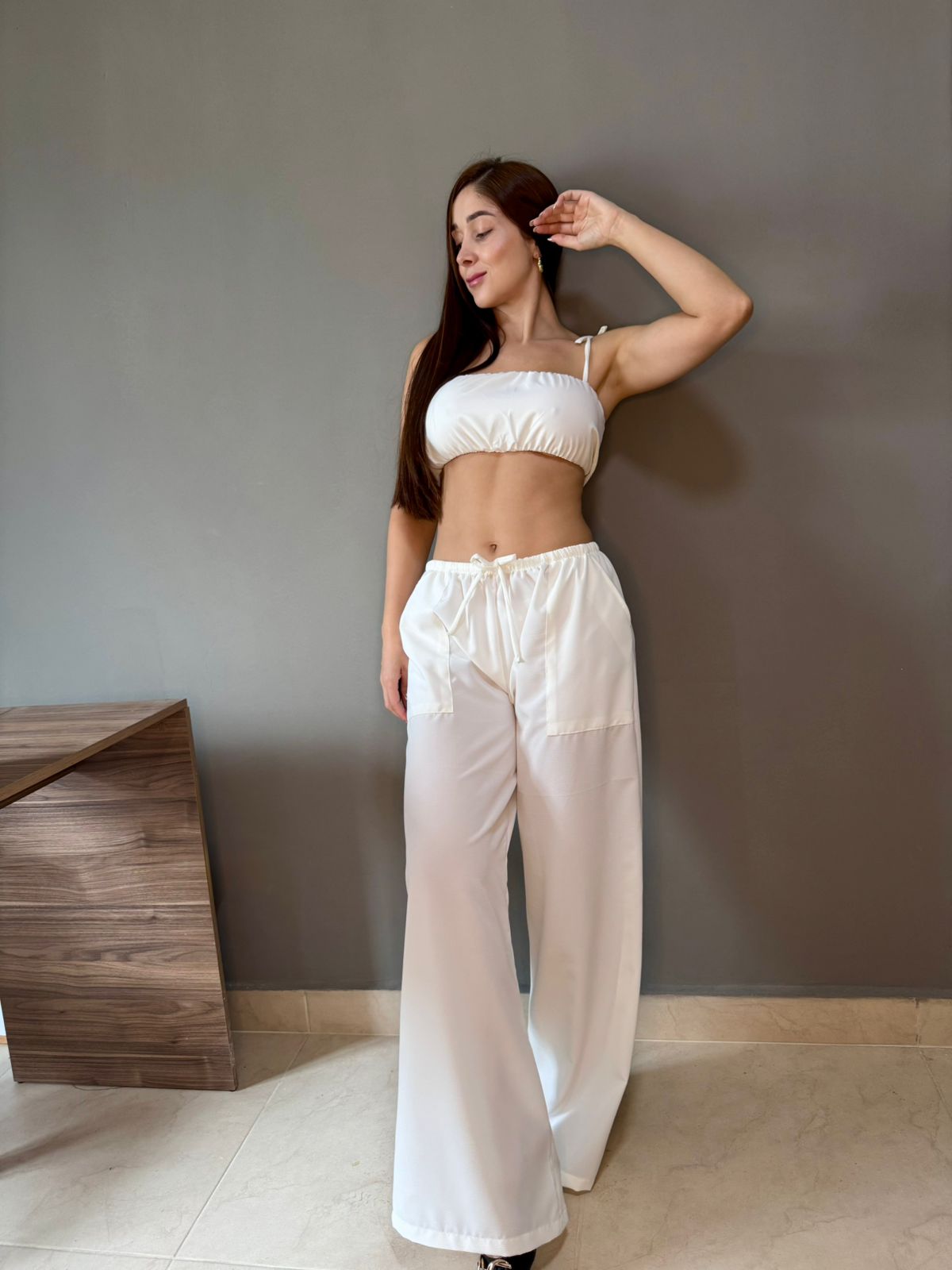 Set blusa straple tiras