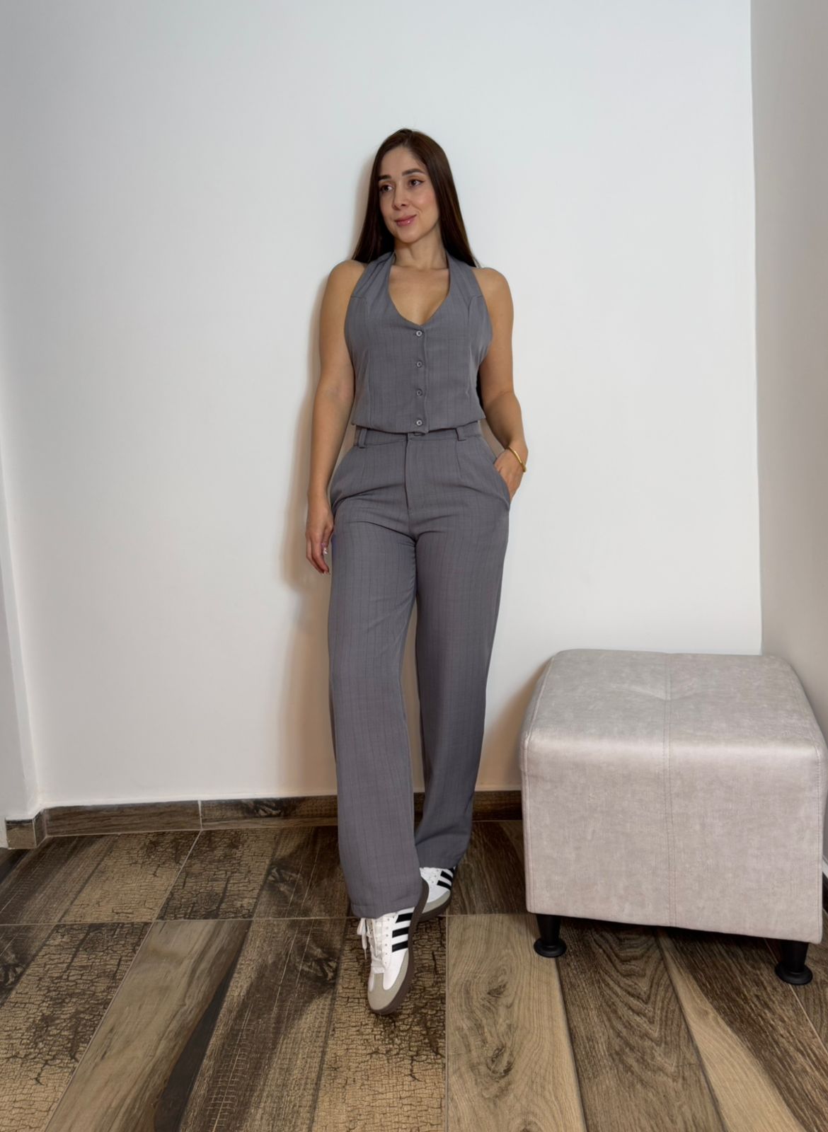 Set chaleco y pantalón rayas