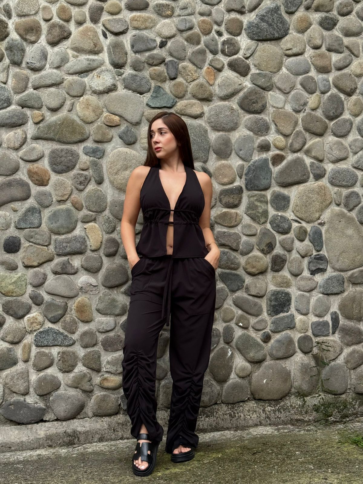 set pantalón recogido