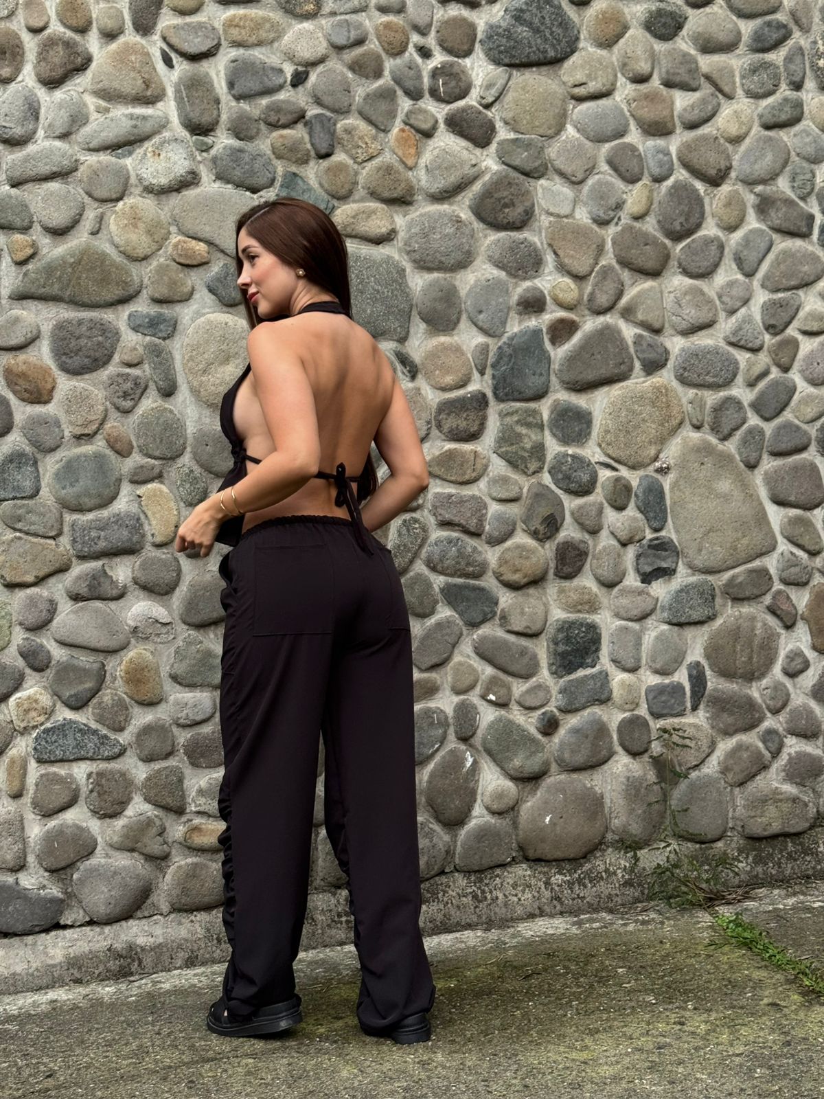 set pantalón recogido