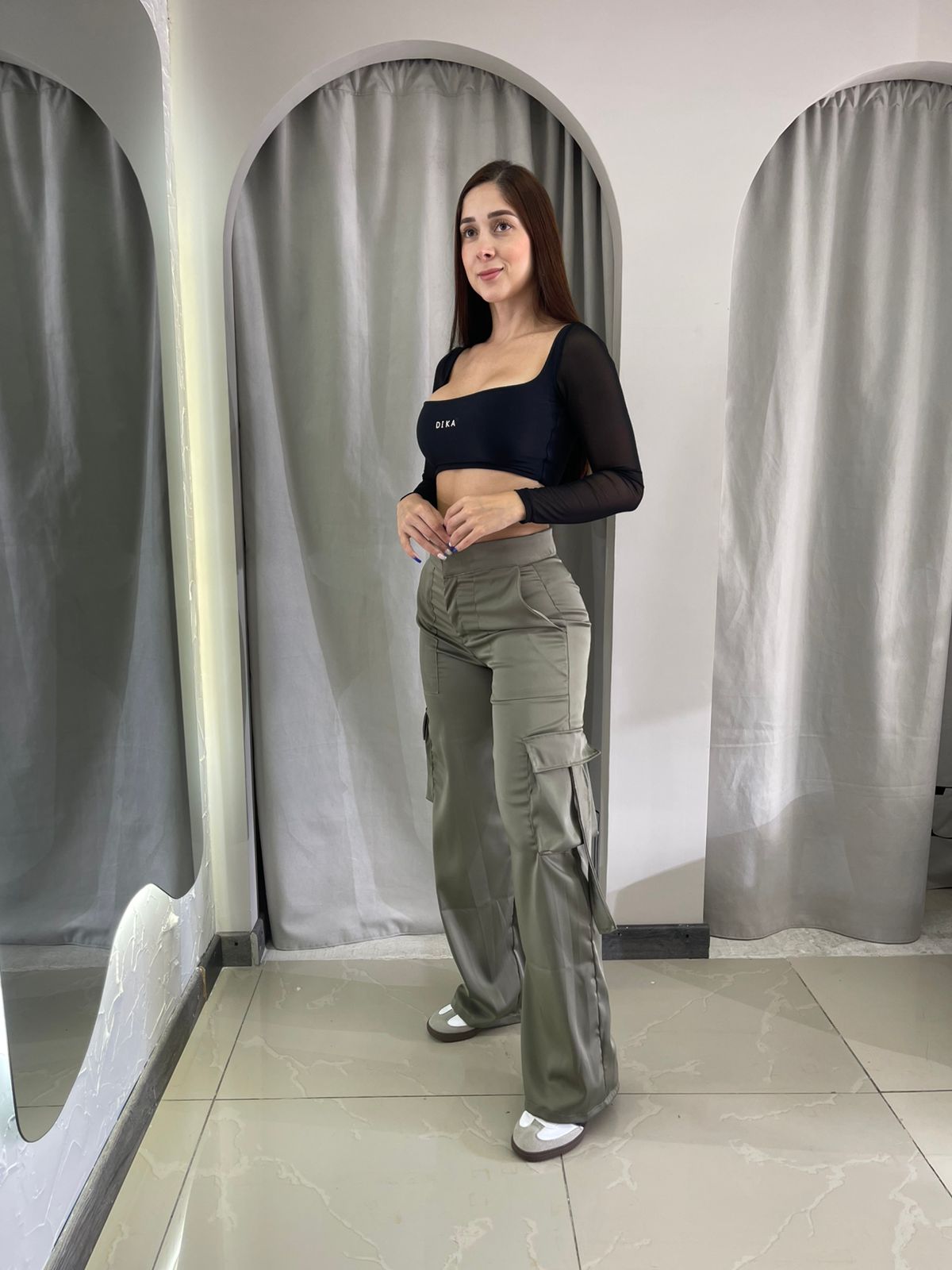 Pantalon cargo tiras
